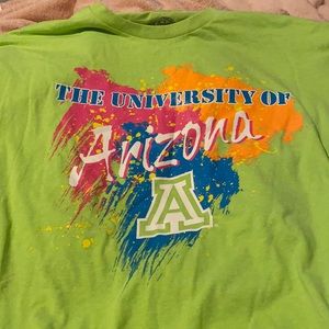 University of Arizona green splatter tee